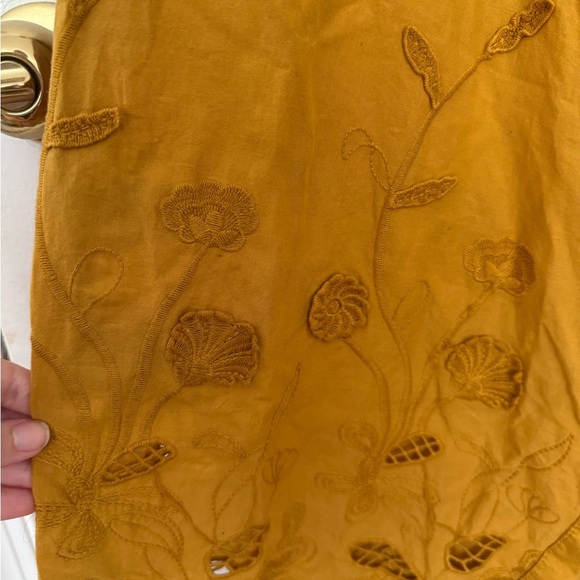 ZARA Mustard Yellow Tie-Front Dress - Picture 6 of 8